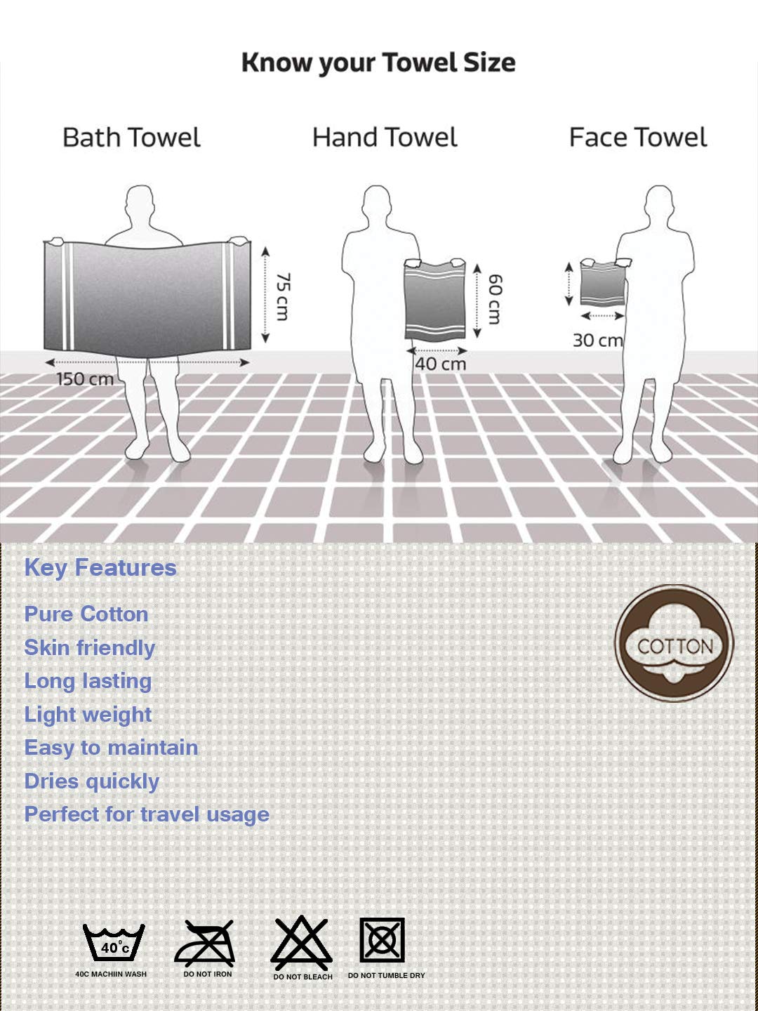 Athom Trendz Living Cotton Bath Towel 600 Gsm | Lightweight, Soft & Absorbent, Quick-Drying, Skin-Friendly, Luxury Quality, Durable Towel - Pack Of 3 (Multicolor)