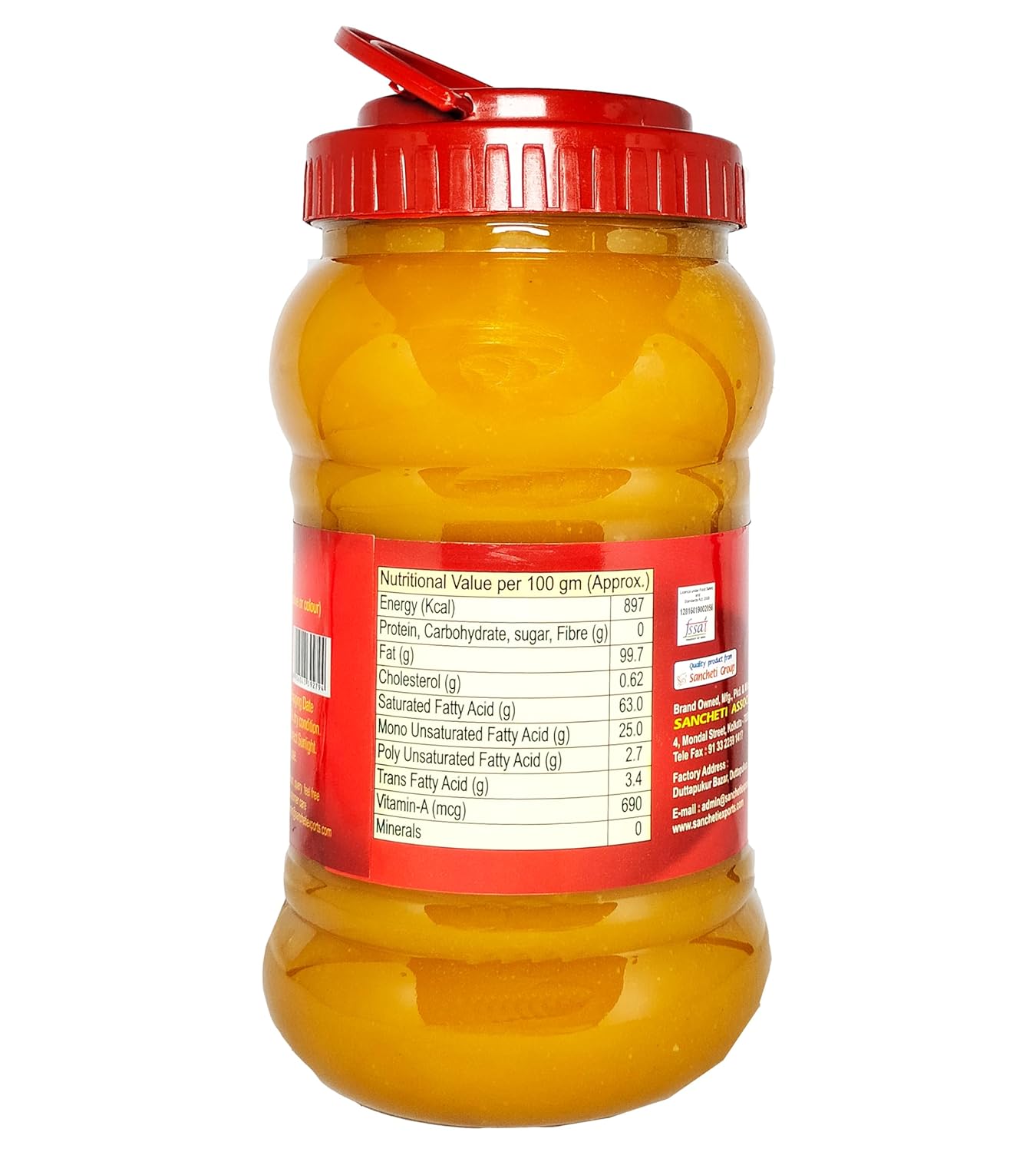 Organic Pure Gawa Ghee By Dadaji | High In Vitamins A, D & Healthy Desi Cow Ghee Good For Boost Immunity | (1 Litre) 33.8 Ounce | Jar Pack