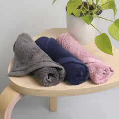 Heelium Bamboo Face Towel 600 Gsm | Ultra Absorbent & Odour-Free 3x Softer Than Cotton Towels | Pack Of 3 - Blue, Grey & Peach