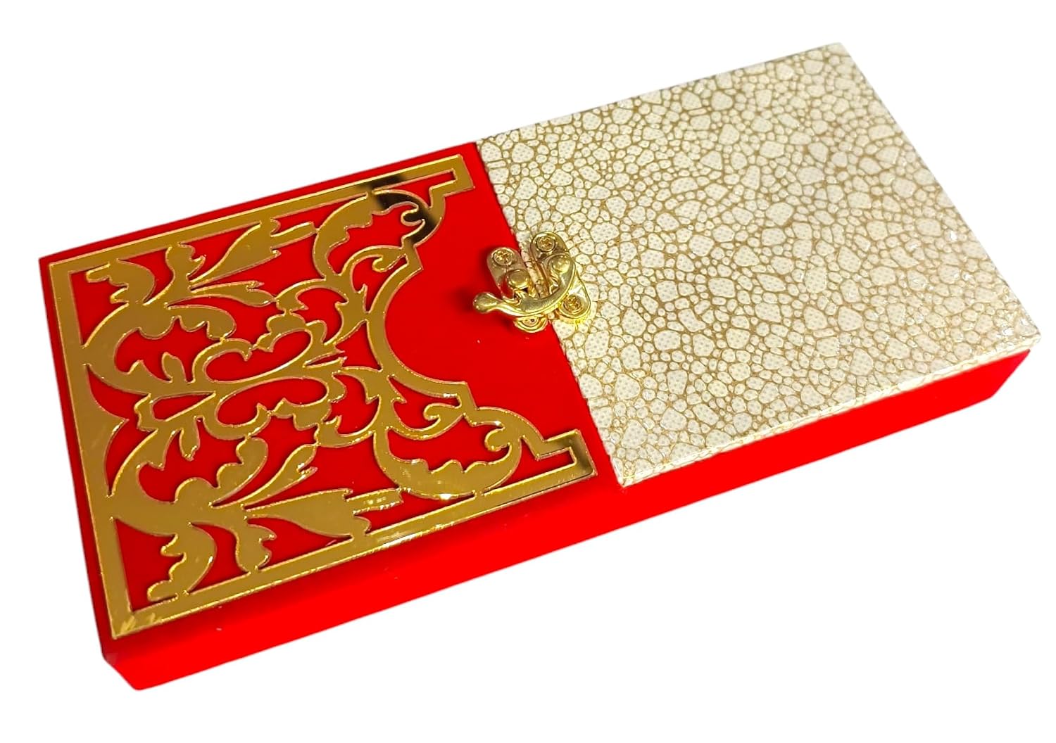 Wood Decorative And Attractive Box Cash Box, Shagun Jewellery Money Envelop Wedding, Gift Bangel Pack Of 1, Colour - Red