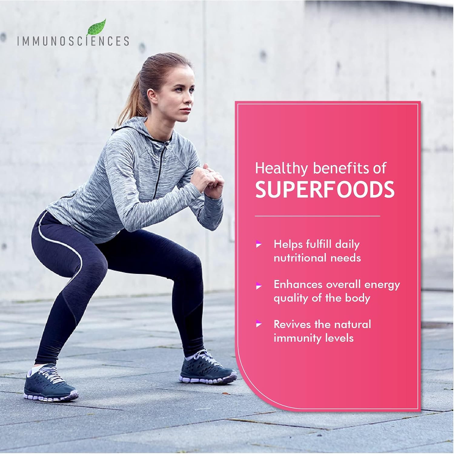 Immunosciences Premium Women’s Superfood Multivitamin For Women With Antioxidants, Zinc, Iron, Calcium, Copper, Vitamin A, B, C, D, E, K, Biotin | 60 Veg Tablets , 100gm 0.2lbs