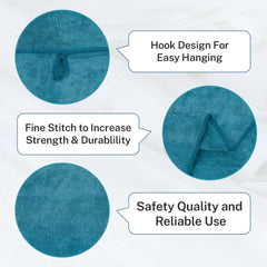 Fezora Microfiber Bath Towel 400 Gsm | For Men & Women Soft & Absorbent Weft Knitting Towels | Quick Dry Large Size Towel (Wine & Dark Blue) - 2 Piece