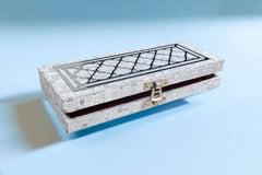 Wood Decorative And Attractive Box Cash Box, Shagun Jewellery Money Envelop Wedding, Gift Bangel Pack Of 1, Colour - Silver