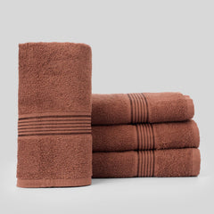 Kopa By Bianca Hand & Gym Towel 800 Gsm | 100% Cotton Soft Terry D'Ross Collection (Brown)- 4 Piece