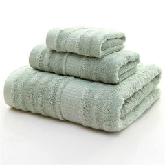 Mush Bamboo Luxurious Bath + Hand & Face Towel 900 Gsm | Ultra Soft, Absorbent & Antimicrobial Towel (Olive Green)- Pack Of 3