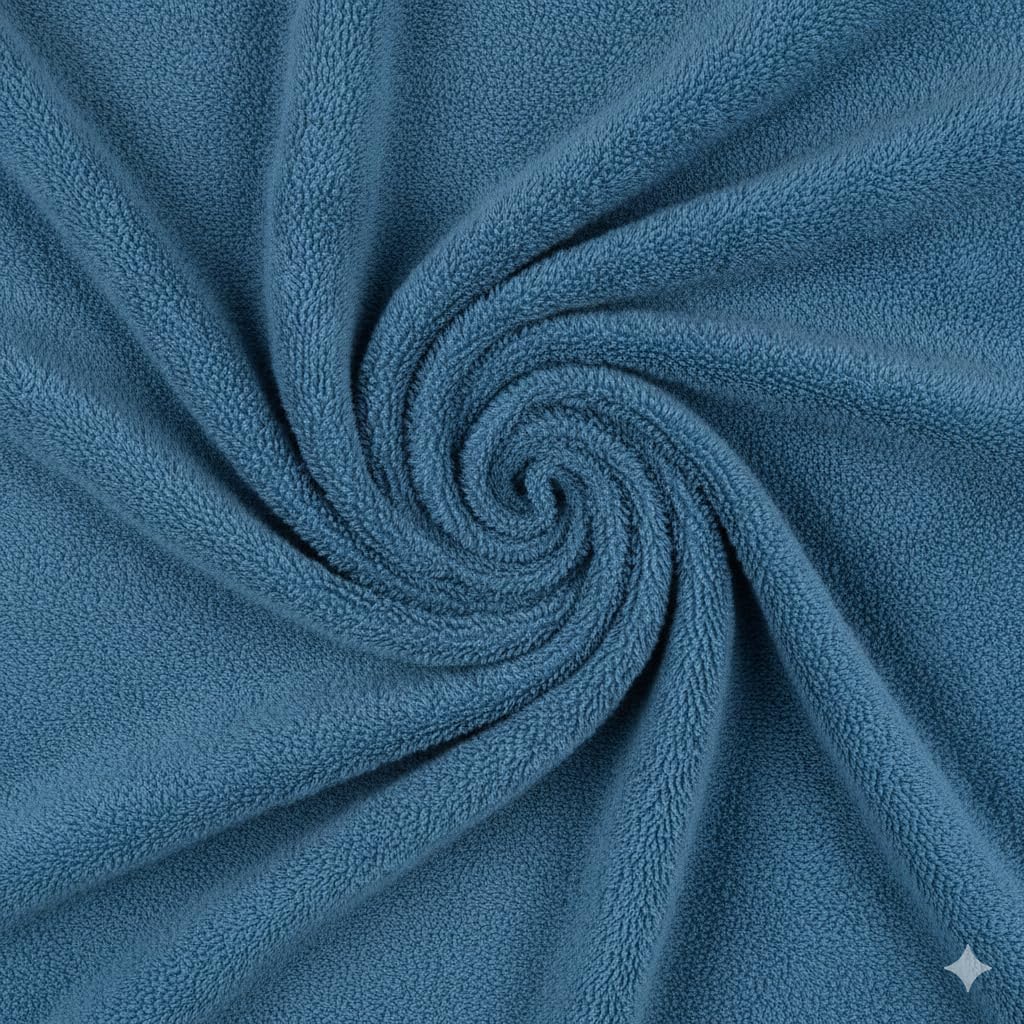 Ojalika Fashion Polycotton Large Size Bath Towel 450 Gsm | Quick Dry, Soft Absorbent Bath Towel (Blue)