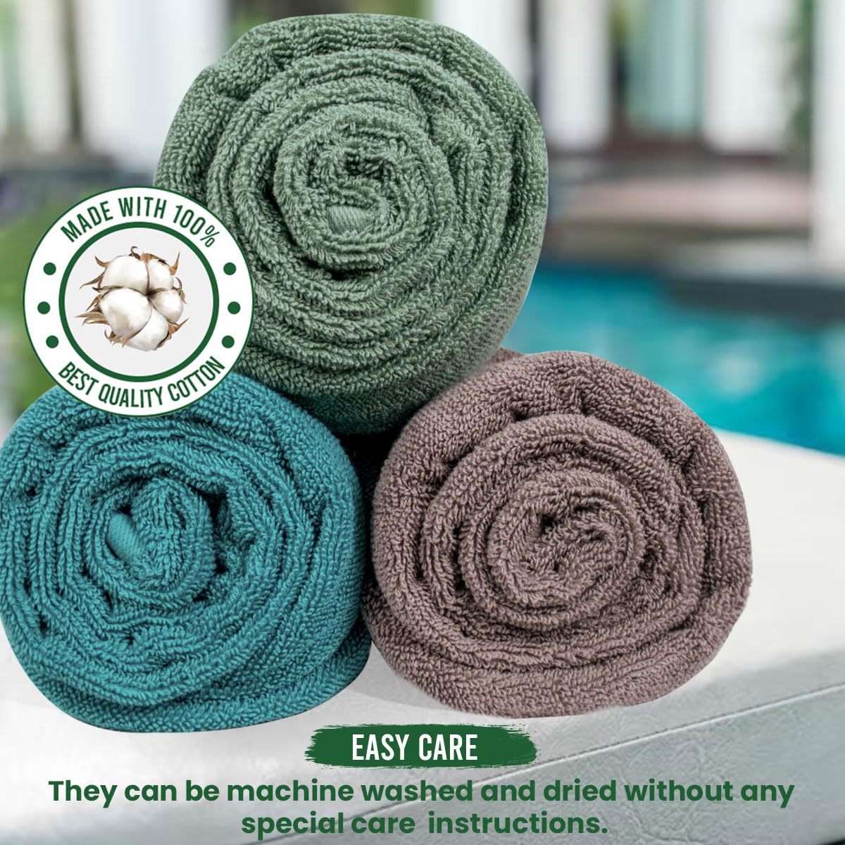 Rangoli 100% Cotton Martin Hand Towels 600 Gsm | Quick Dry, Ultra Soft, Highly Absorbent Printed Hand Towel Luxury & Highly Absorbent Towels - Multicolor (Set Of 3)