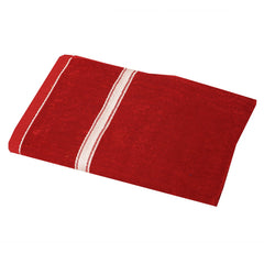 Kuber Industries Cotton Bath Towels 400 Gsm | Super Soft Swimming & Bathing Towel - Cherry Red (Pack Of 1)