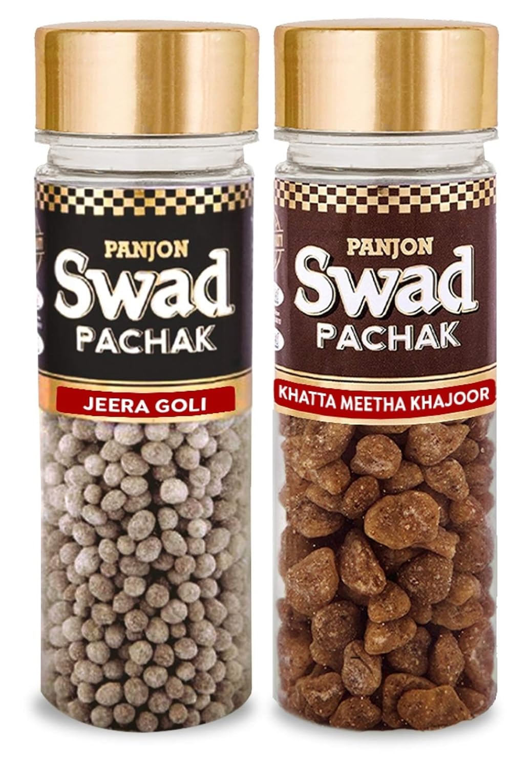 Panjon Swad Jeera Goli & Khatta Meetha Khajoor Pachak Mukhwas 270gm, (135gm *2 Bottles)