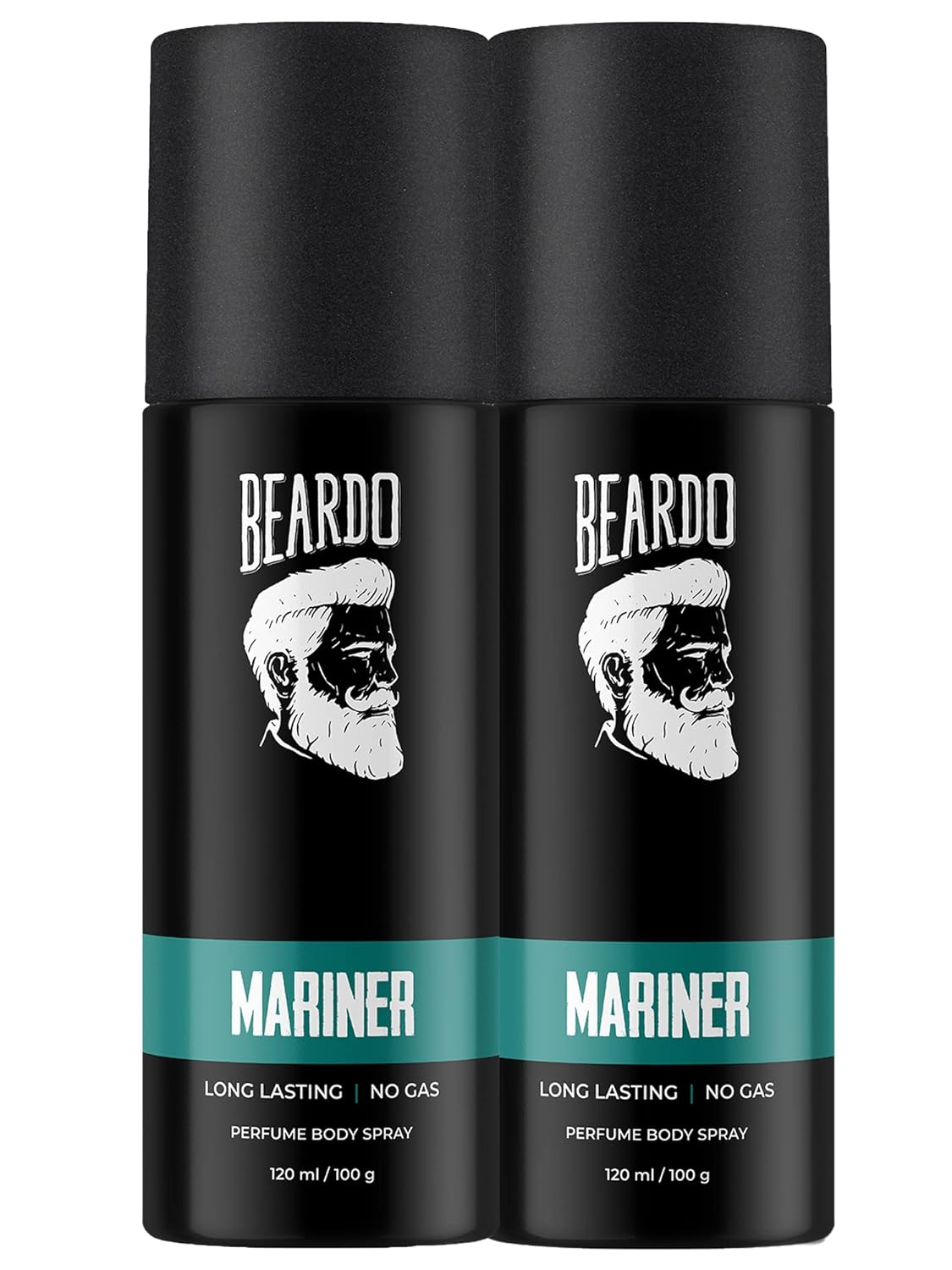 Beardo Mariner Capt Jack Long Lasting Perfume Body Spray 240ml 8.1 Fl.oz. Pack Of 2 | Best Gift For Men