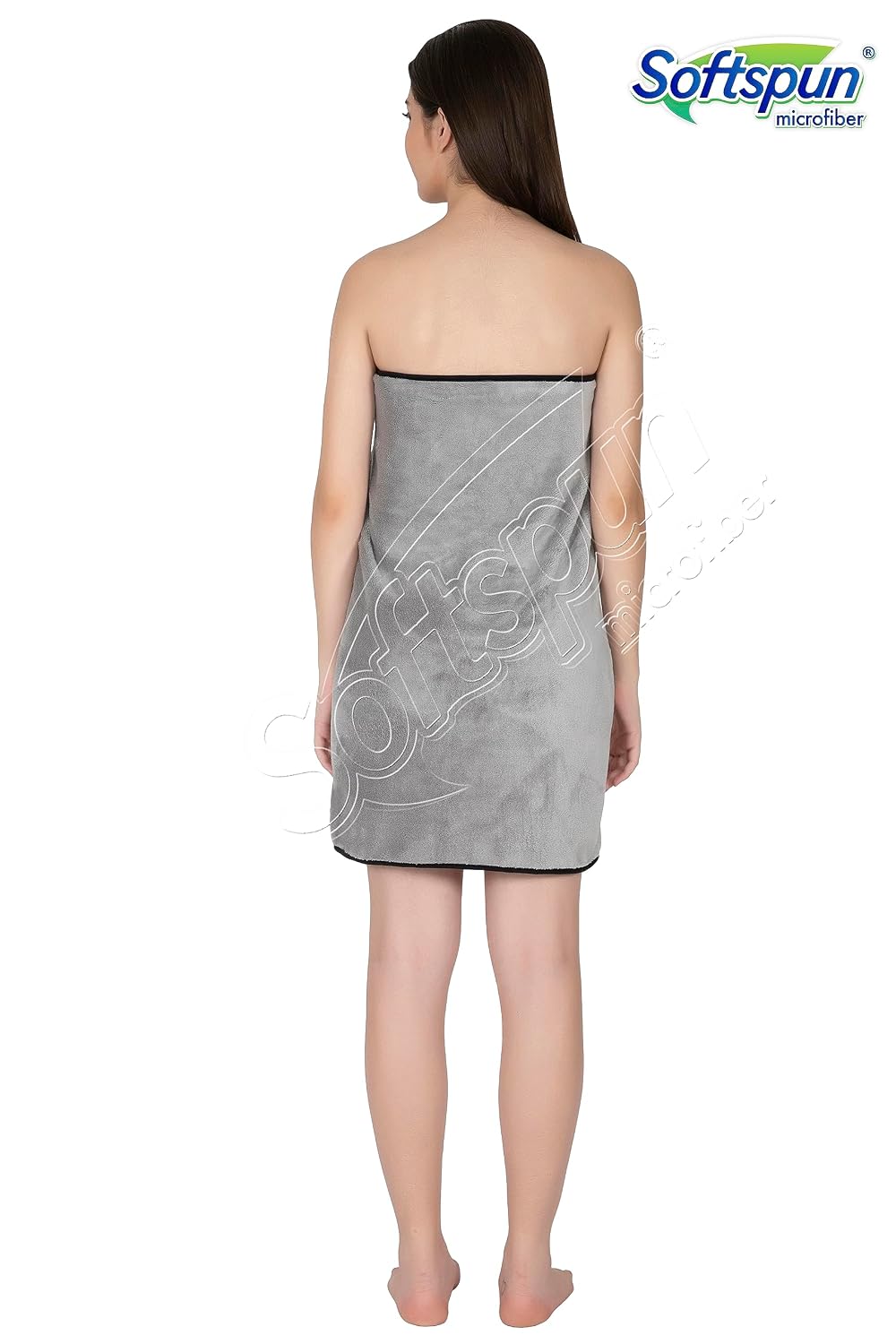 Softspun Microfiber Bath Towel 495 Gsm | Super Soft & Comfortable, Quick Drying, Ultra Absorbent In Large Size (Light Grey)