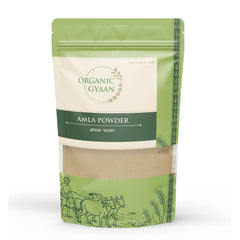Organic Gyaan Amla Powder Natural & Organic, Indian Gooseberr Emblica Officinalis Powder For Hair & Skin, Goodness Of Nutrients | 100gm 0.2lbs