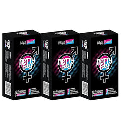 Notty Boy Dotted Ribbed Condoms With Delay Lubricant Extra Time Multi Textured Design - Pack Of 30