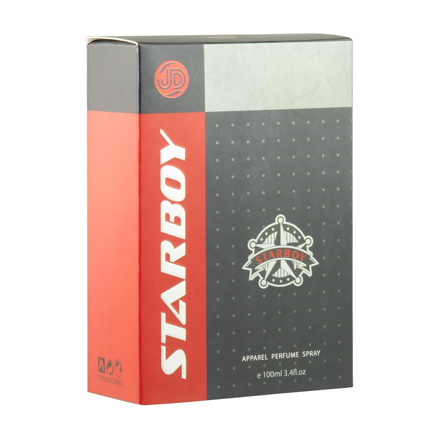 JD International Star Boy Black Apparel Unisex Perfume With Long Lasting Fragrance - 100ml, 3.4 Fl.oz. | Perfume For Men & Women