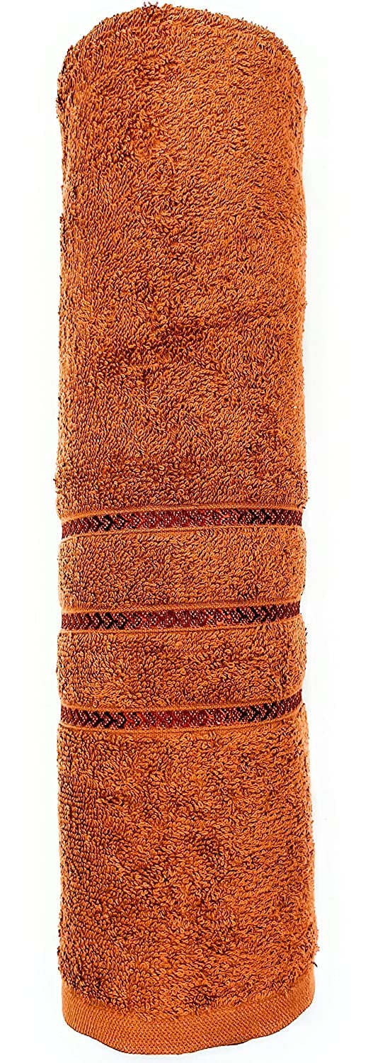 Bombay Dyeing Flora Small Size Bath Towel 500 Gsm - Rust Brown