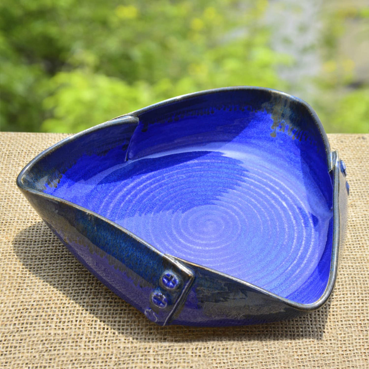 Luxurious Midnight Blue Ceramic Serving Bowl - Prussian Blue, 23 Cm, 1400ml | Snack Serving Bowl - Pasta Serving Bowl