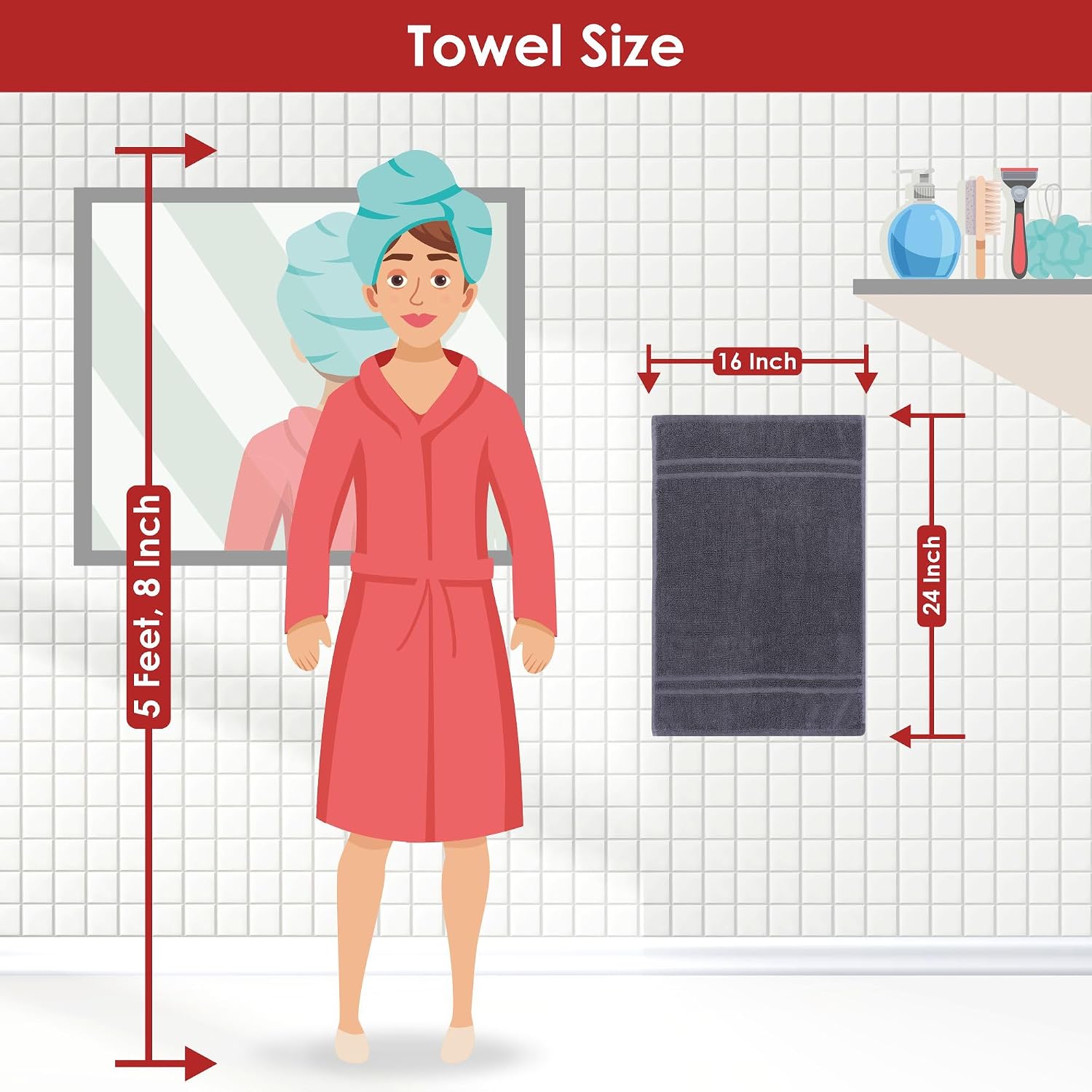 Zahya Terry Cotton Hand Towels 800 Gsm | Soft, & Absorbent Hand, Face, Gym & Travel Use (Grey) - Pack Of 4