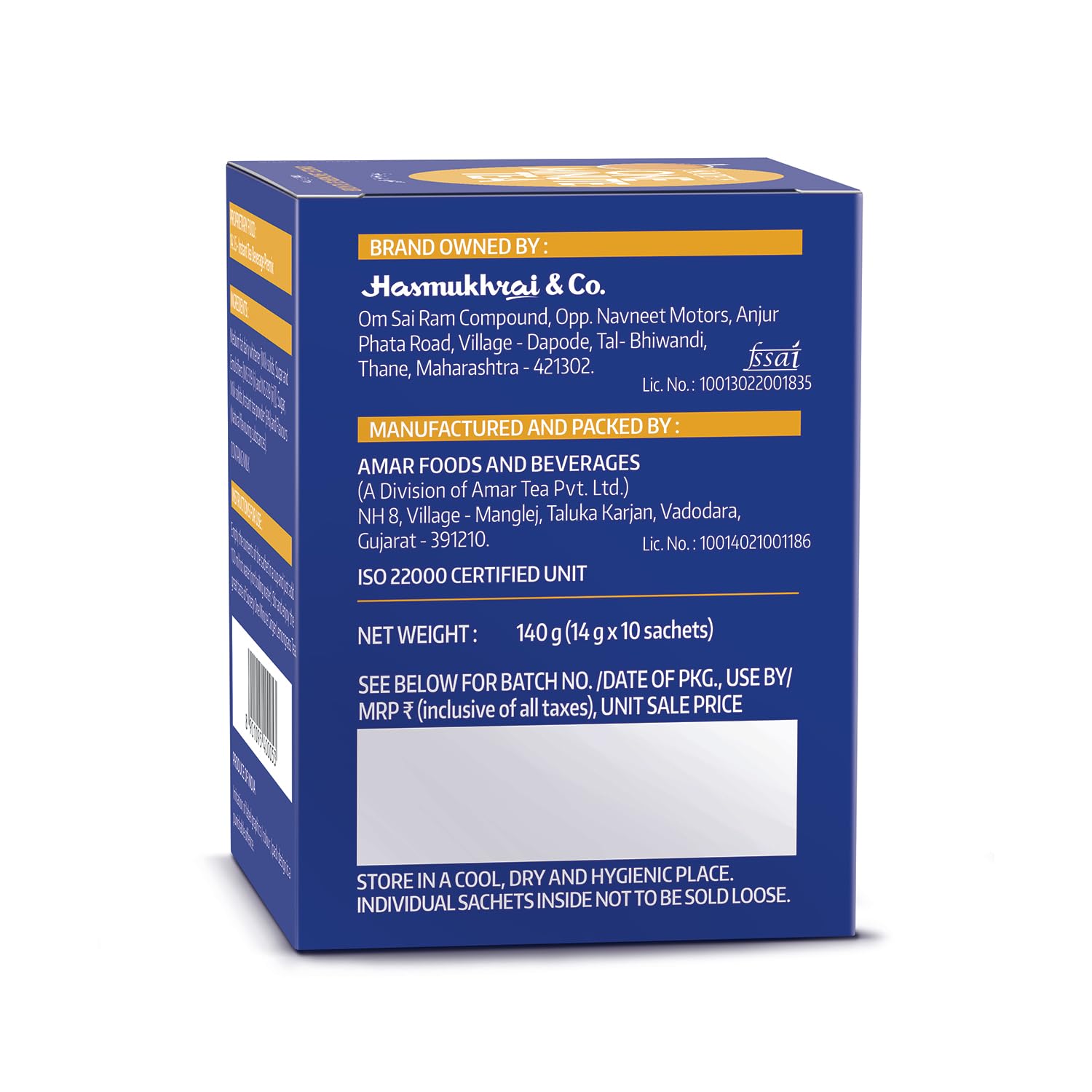 Society Ginger Lemongrass Flavour Instant Tea Premix - 10 Sachets, 140gm, 4.9 Ounce | One Minute Tea Just Add Hot Water - Low Caffeine, Rich In Taste