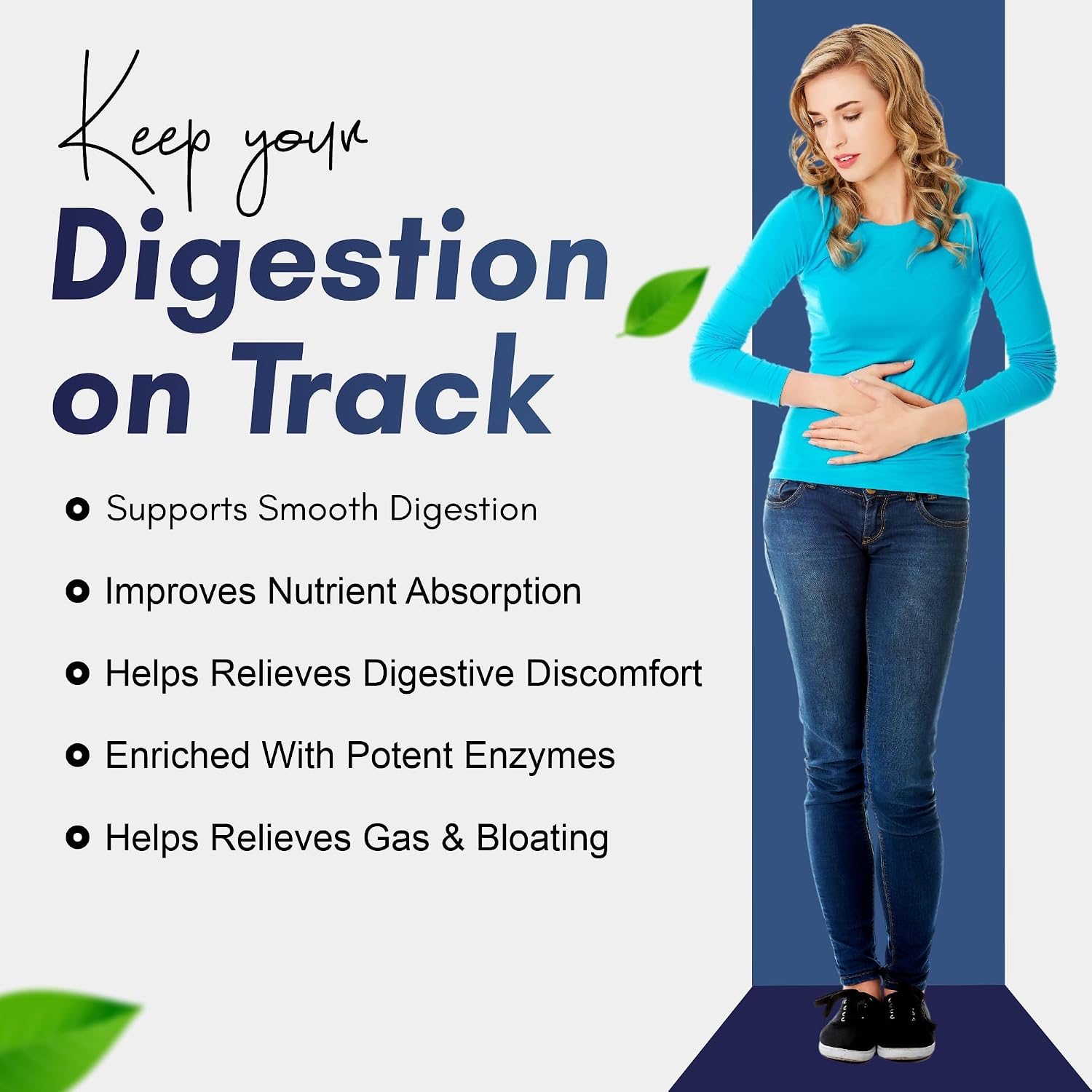 Fitness Veda Digestive Enzymes Ultra With Betaine Hcl - Full Spectrum Digestive Enzyme Supplement | 90 Capsules , 150gm 0.3lbs