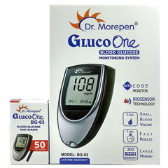 Dr. Morepen GlucoOne Blood Glucose Monitor Model BG-03 with 50 Strips