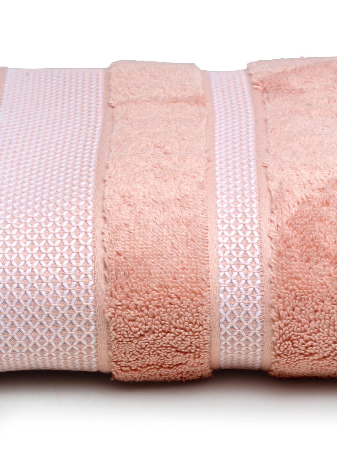 Spaces 100% Cotton Large Bath Towel 600 Gsm Dobby Solid (Coral)- Hygro