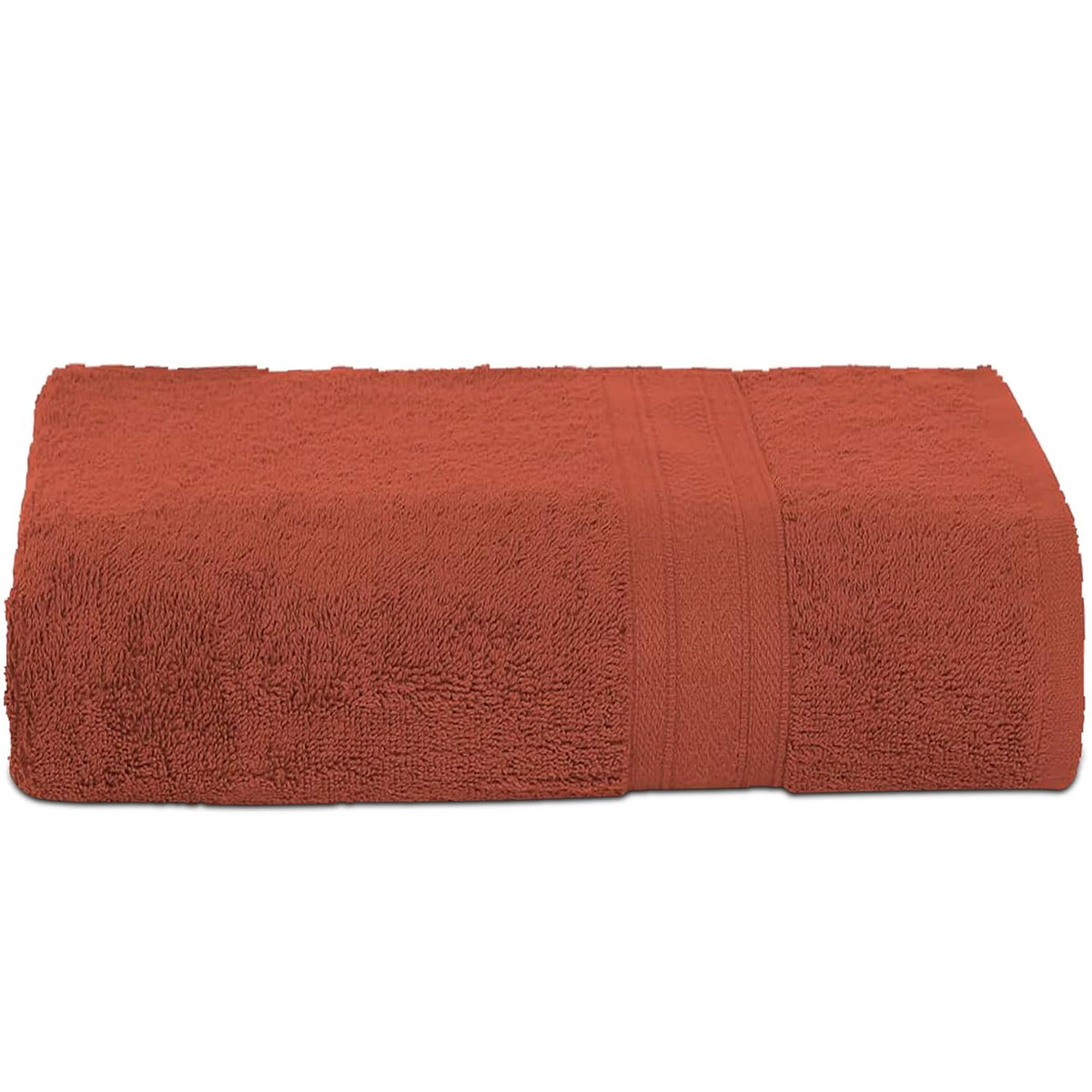Ambra Linens 500 Gsm Highly Absorbent Towels Set, 100% Cotton, Soft & Plush, All Seasons Use, Large, Everyday Use, Durable (Dark Rust)