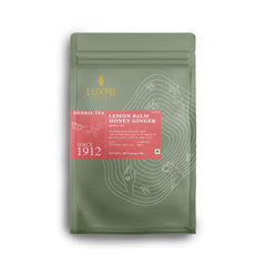 Luxmi Estates Lemon Balm Honey Ginger Herbal Tea - 100gm, 3.5 Ounce, 50 Tea Bags | USDA Certified Organic Herbal Tea - Caffeine Free Herbal Tea | Rich In Antioxidants, Additives Free