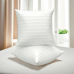 Soft Microfiber Sofa Cushions, Decorative Sofa Pillows For Car & Couch, Plain White - 16 X 16 Inch | Perfectly Plush & Cozy Cushion For Relaxation & Back Support, Soft Pillow - Pack Of 2