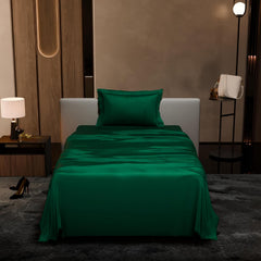 Single Bedsheet With 1 Pillow Cover - 60 X 90 Inches, Emerald Green | Premium Bedding Set, Home Decor, Wedding Gift For Couples, Housewarming, Anniversary