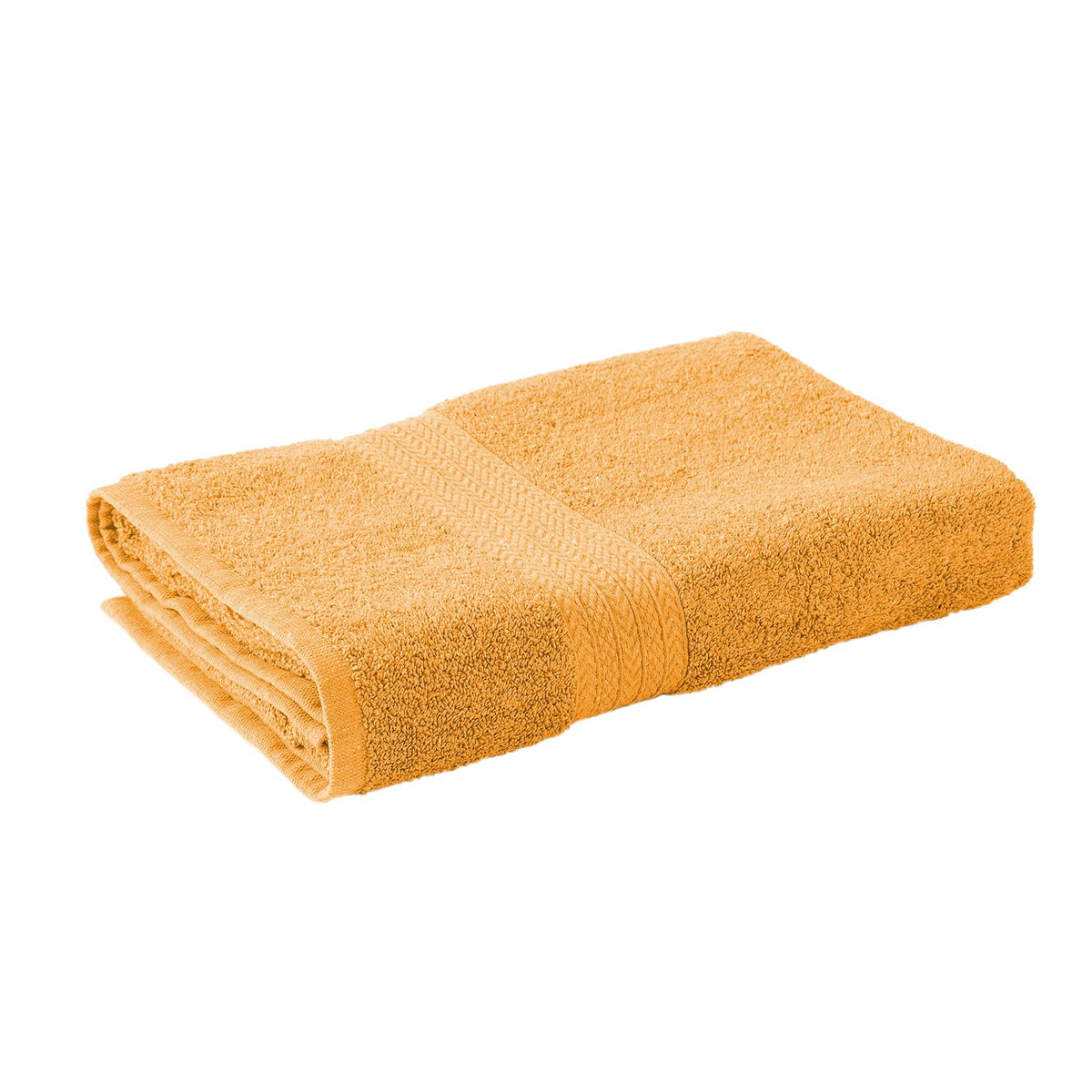 Hokipo 100% Cotton Bath Towels 600 Gsm | Extra Soft & Absorbent Large Size Towel For Men & Women - Yellow (In-624)