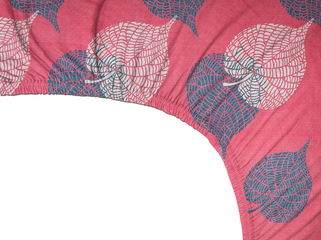 Elastic Fitted Bedsheets With 2 King Size Pillow Covers | King Size 72x78+10 Inches, Pink & White | Double Bed With All Around Elastic 180 Thread Count Super Soft