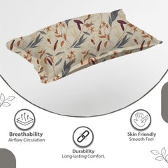 Printed Bedsheet For Single Bed With 1 Pillow Cover - 60 X 90 Inches, Mustard & Grey | Super Soft - Glace Cotton Breathable & Wrinkle Free - 2 Pcs Set