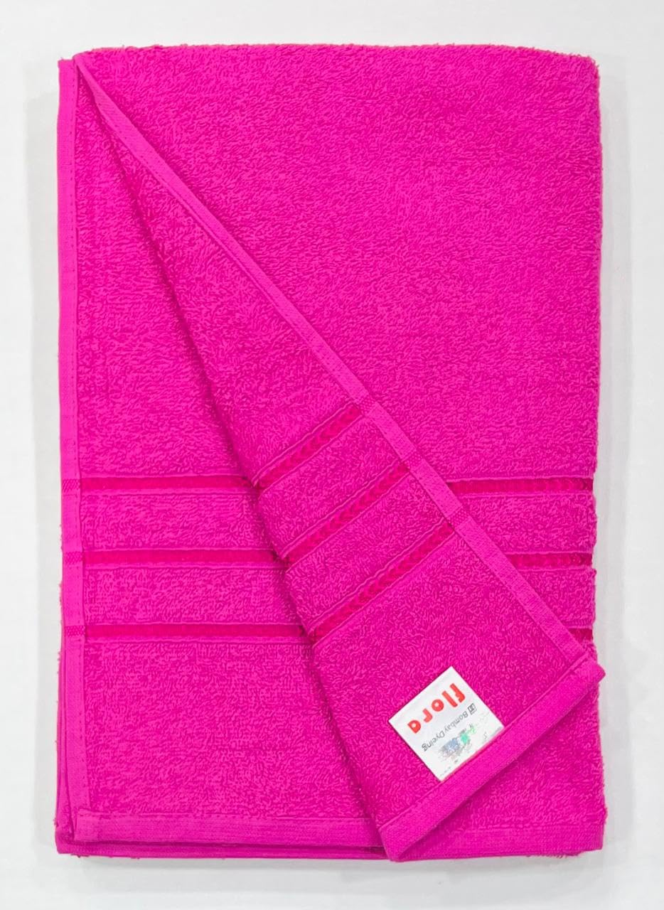 Bombay Dyeing Flora Large Size Bath Towel 500 Gsm (Dark Pink)