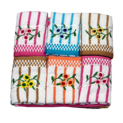Kuber Industries Super Absorbent & Reusable Microfibre Face Towel 1300 Gsm (Brown, Orange & Pink) - Pack Of 12