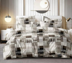 Printed Double Bedsheet For Super King Size With 2 Matching Pillow Covers - 108 X 108 Inches, Multicolor | 300 Thread Count Skin Friendly & Luxuriously Smooth To Touch Bedsheet