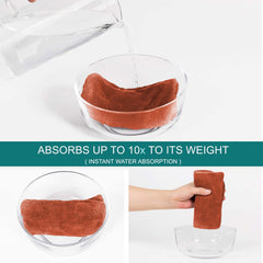 Sassoon Venir Microfiber Hair Wrap Towel 450 Gsm | For Women With Smooth Texture Super Absorbent Quick Dry Hair Turban (Rust)