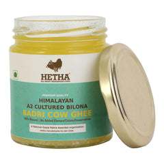 Natural Himalayan A2 Cultured Bilona Badri Cow Ghee By Hetha | Good Source Of Energy & Nutrients Healthy Desi Ghee With Rich Aroma | (250ml) 8.4 Ounce | Jar Pack