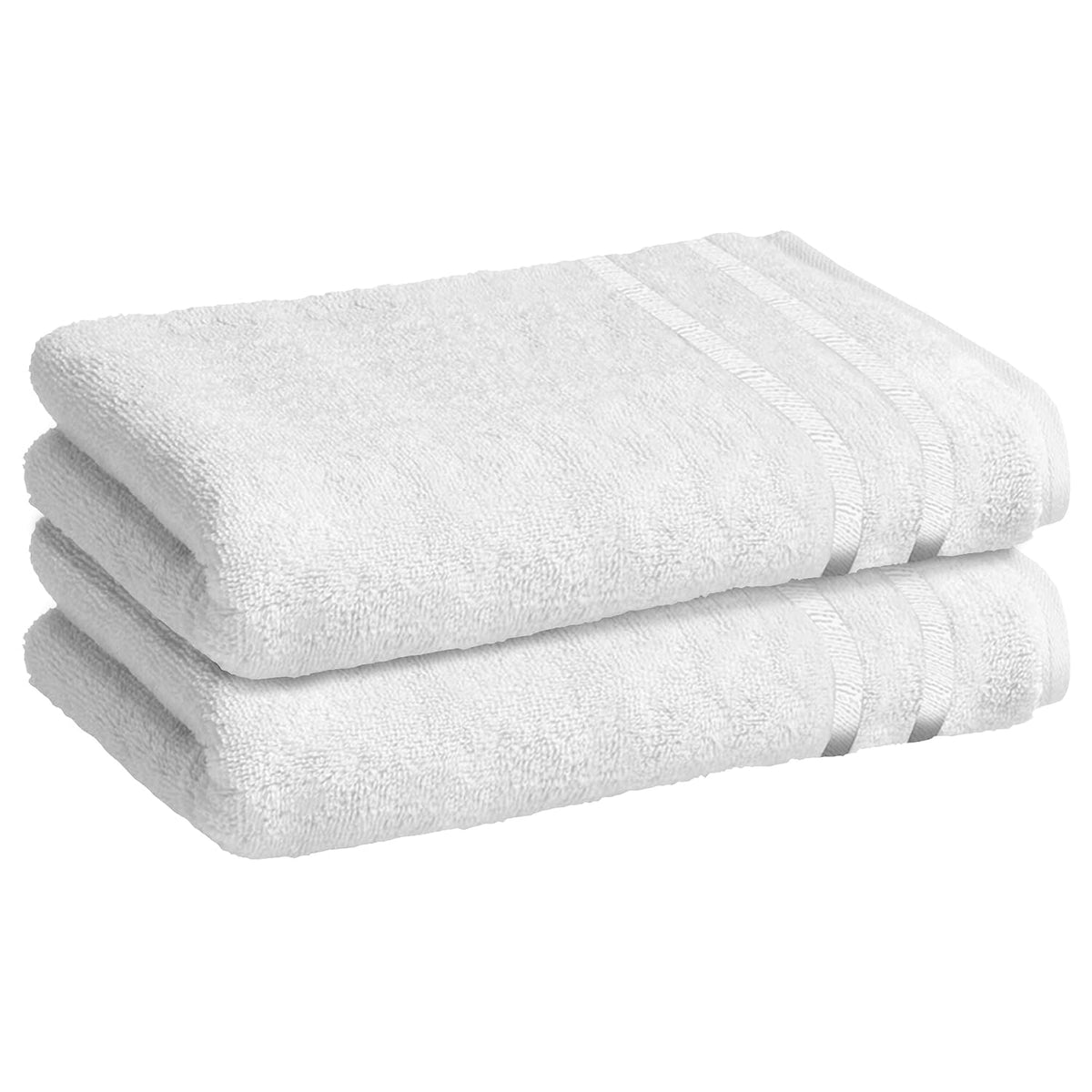 Story@Home 100% Cotton Large Size Bath Towels 900 Gsm | Perfect For Everyday Use (White) - Pack Of 2