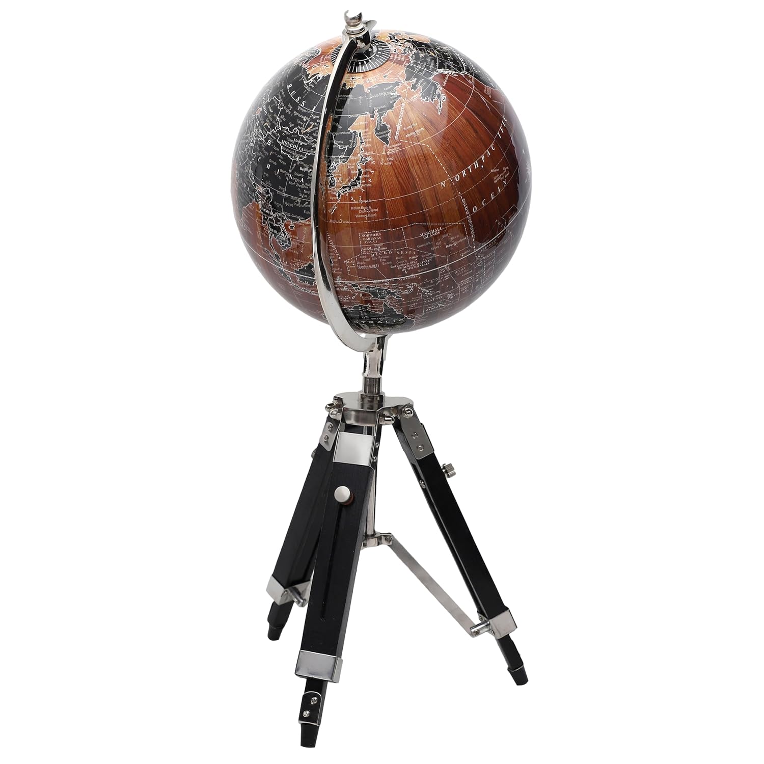 Rotating World Globe 8 Inch With Tripod Stand For Show Piece, Office Decor, Study Table Decor, Birthday, Party Gifts & Anniversary, For Kids & Students Learning, Pack Of 1