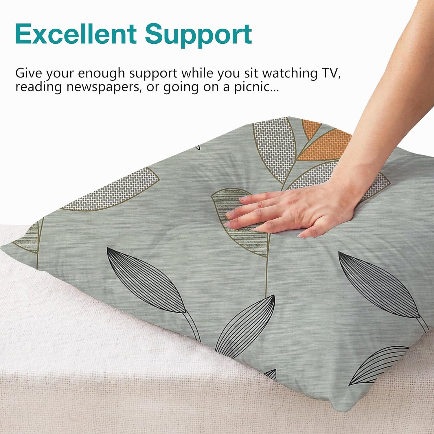 Microfiber Square Pillow Cushion For Sofa & Bed, Pastel Grey - 16 X 16 Inch | Fluffy For Comfort & Back Support | Breathable, Premium Cotton Cushion Cover With Zip, Neck Support - Set Of 2