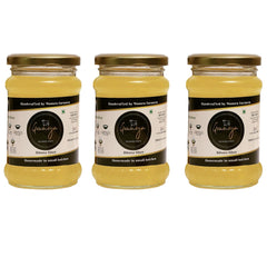 100% Pure Desi Cow Ghee By Grameya | Rich Source Of Vitamin & Protein Fiber Pure Healthy Cow Ghee Perfect For Boost Immunity | 750ml (250ml * 3) 25.3 Ounce | Jar Pack