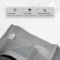 Bhapri Turkish 100% Cotton Luxury Bath Towels 500 Gsm | Lightweight Soft & Absorbent Quick Dry Plush Bathroom Towels (Grey)