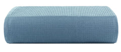 Casa Copenhagen Egyptian Cotton Waffle Large Bath Towel 500 Gsm (Dusty Blue)