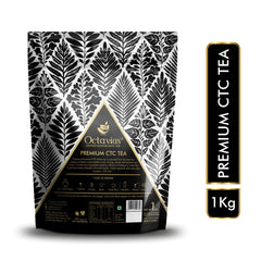 Octavius Premium CTC Assam Tea - Pack Of 5 X 1 Kg, 35.2 Ounce Each | Garden Fresh Extra Strong Assam Tea - Kadak Chai Patti | Medium Caffeine Strong Chai Patti