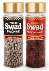 Panjon Swad Jeera Goli & Banarasi Paan Pachak Mouth Fresheners 240gm, (120gm *2 Bottles)