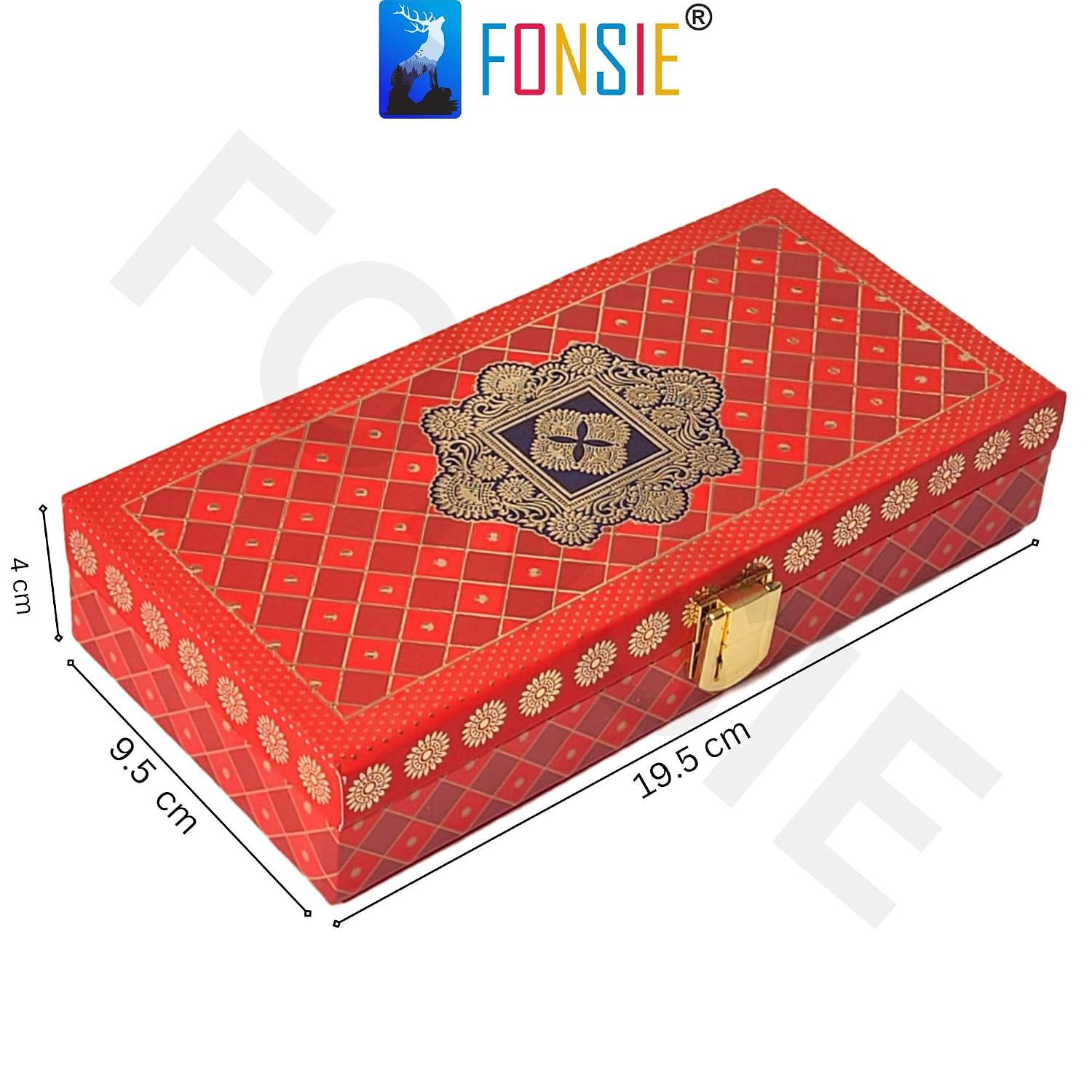 Fancy Shagun Cash Box Or Gaddi Box For Gifting Money On Wedding, New Born Baby, Ring Ceremony Pattern1pc, Material - Wood, Colour - Red Mesh