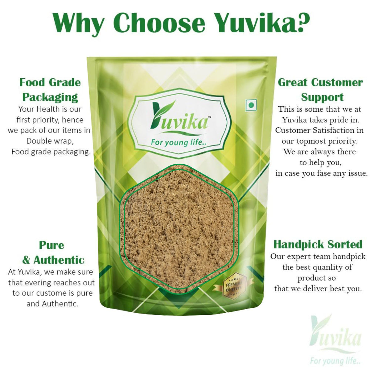 Yuvika Bhumi Amla Powder Bhoomi Awla Powder Phyllanthus Niruri Fillanto Niruhi, Promote Overall Health | 100gm 0.2lbs
