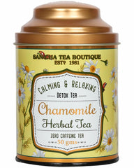 San-Cha Chamomile Herbal Tea - 50gm, 1.7 Ounce | Calming & Relaxing Detox Tea - Zero Caffeine Loose Leaf Tea