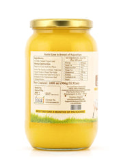 Pure Premium A2 Desi Rathi Cow Ghee By Organicbite | High In Protein Fiber Healthy Desi Ghee Good For Sweets | (1 Litr) 33.8 Ounce | Jar Pack