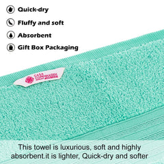 Casa Copenhagen Egyptian Cotton Zero Twist Large Bath Towel 500 Gsm (Aque Blue)
